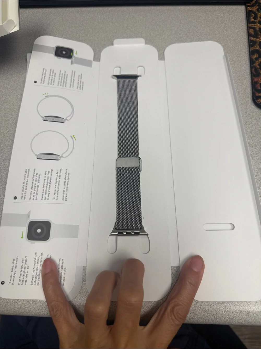 Apple Silver Milanese Loop Watch Band